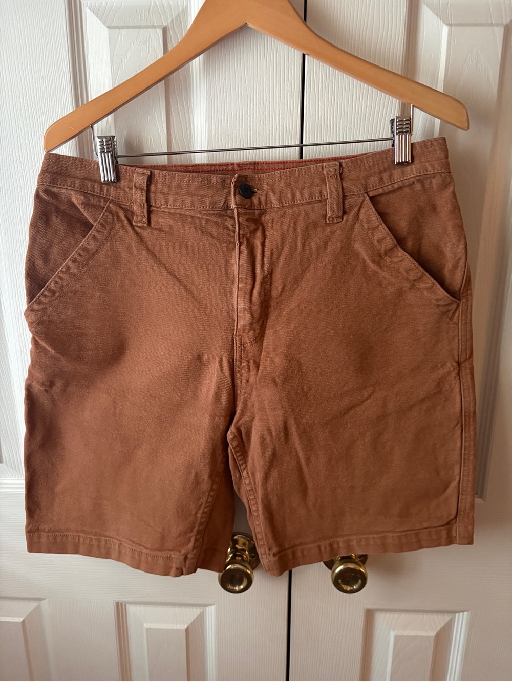 AMERICAN GIANT Roughneck Mahogany Stretch Canvas Shorts 34